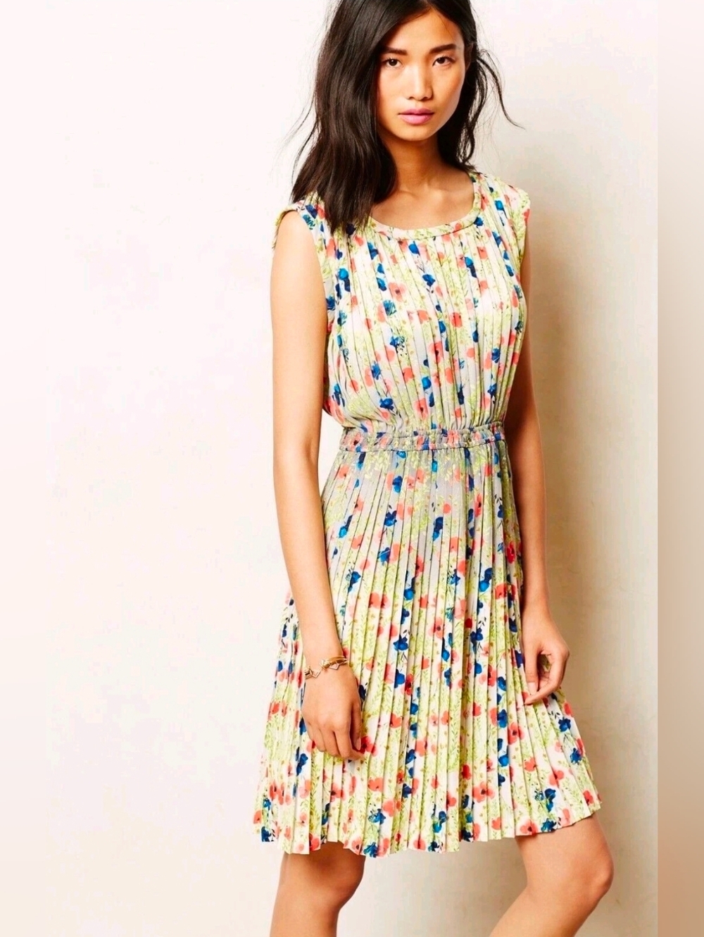 Yoana Baraschi  Size MEDIUM  Meadowlight Floral Pleated Dress